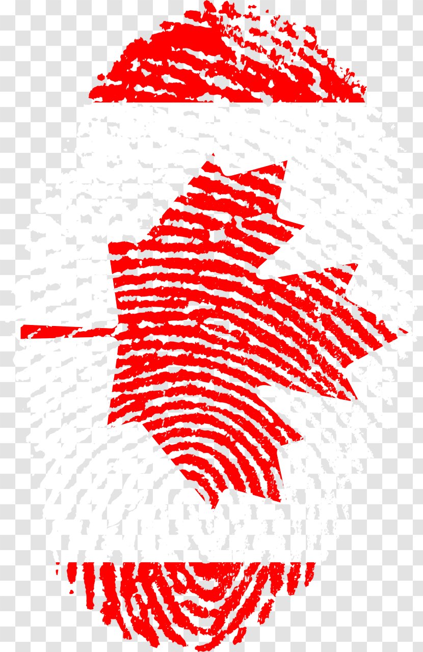 Flag Of Canada Fingerprint Canadian Values - Finger Transparent PNG