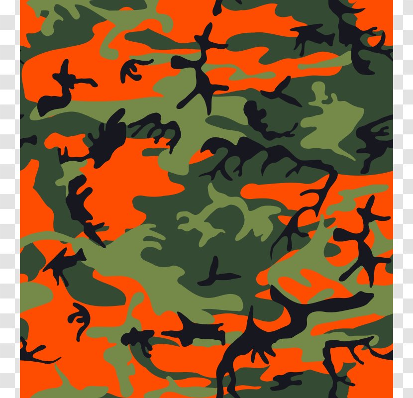 Military Camouflage Safety Orange Wallpaper - Textile - Food Cliparts Transparent PNG