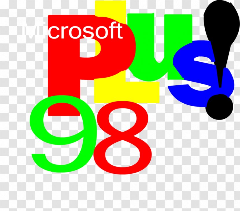Logo Microsoft Plus! Windows 98 Art Transparent PNG