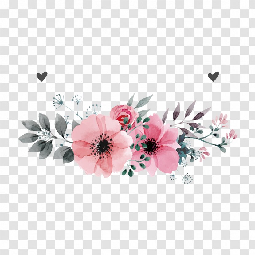 Wedding Invitation Flower - Bouquet - Pink Flowers Vector Transparent PNG