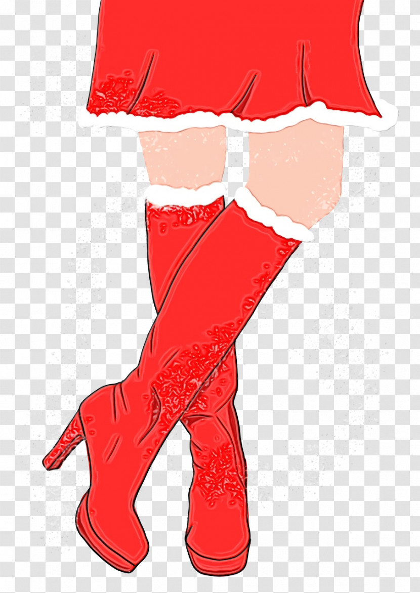 High-heeled Shoe Shoe Pin-up Girl Stocking Red Transparent PNG