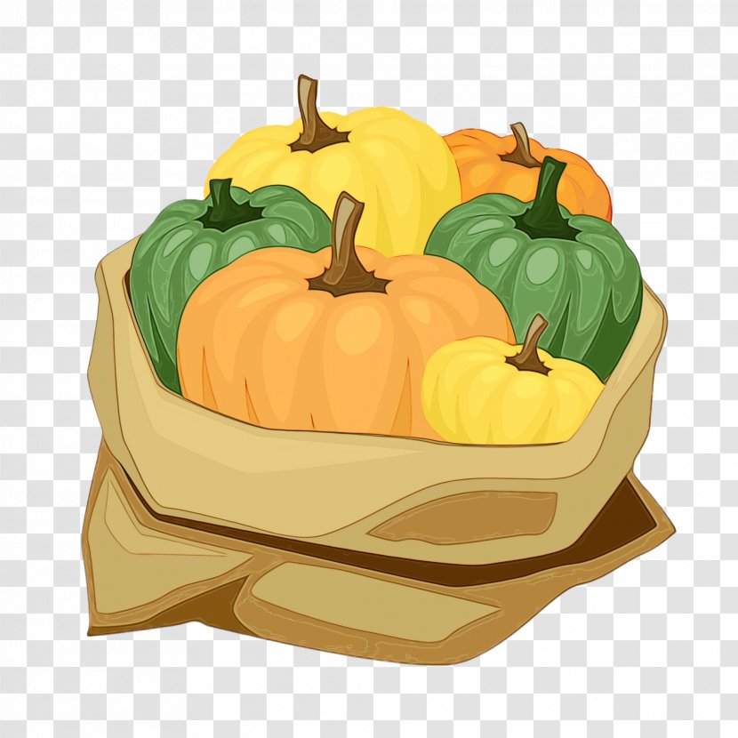 Pumpkin - Wet Ink - Food Plant Transparent PNG