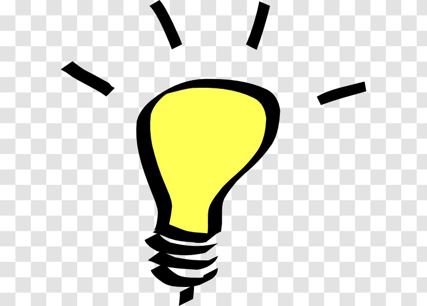 Incandescent Light Bulb Clip Art - Yellow - Cartoon Pictures Of Bulbs Transparent PNG