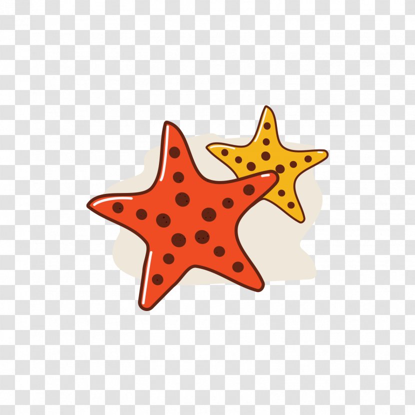 Designer Icon - Point - Red And Yellow Starfish Transparent PNG