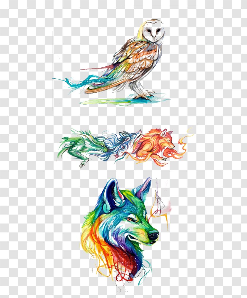 Owl Watercolor Painting Illustration - Pattern - Hand-painted Animals Transparent PNG