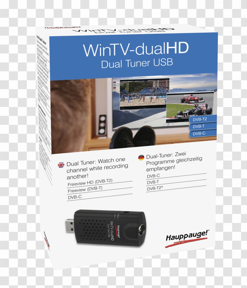 DVB-T2 TV Tuner Cards & Adapters ATSC DVB-C - Television - USB Transparent PNG
