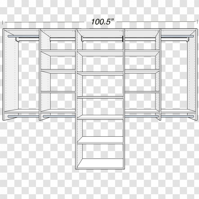 Furniture Rectangle Area - Shelving - Closet Transparent PNG