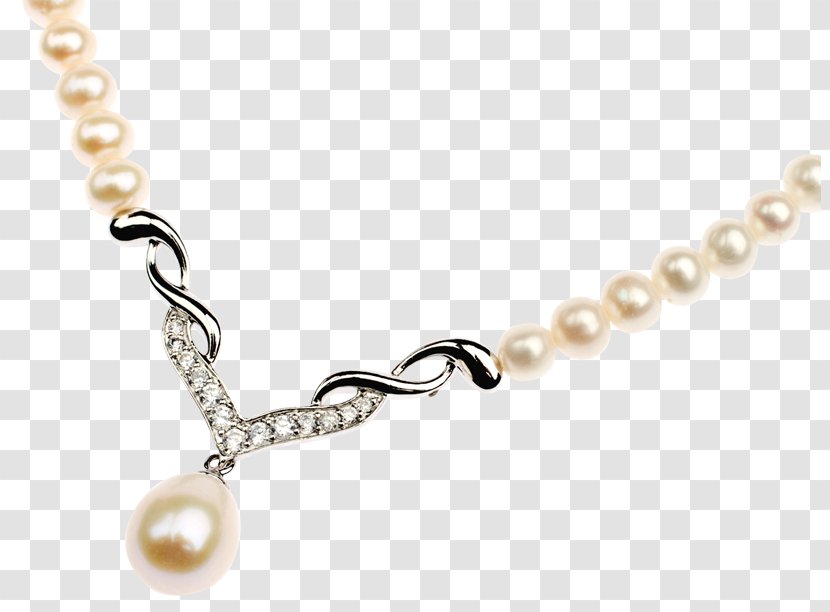 Pearl Earring Necklace Jewellery Gemstone - Chain - Pearls Transparent PNG