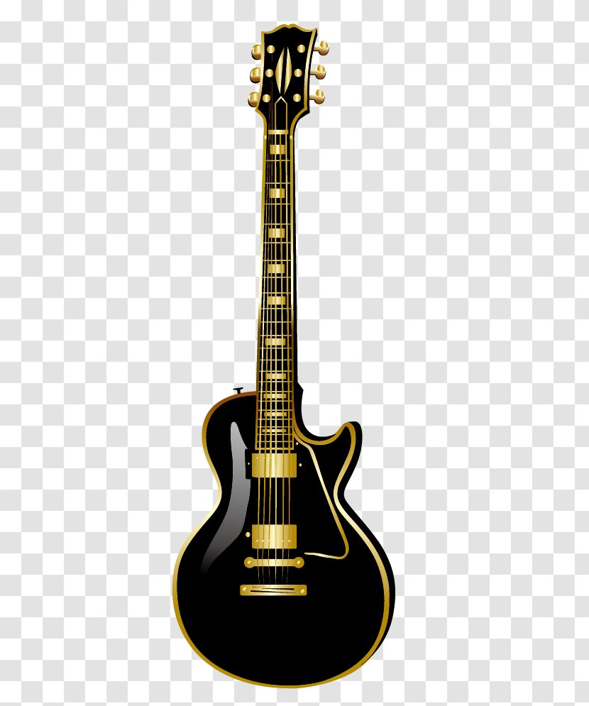 Gibson Les Paul Musical Instrument Guitar - Watercolor - Vector Transparent PNG