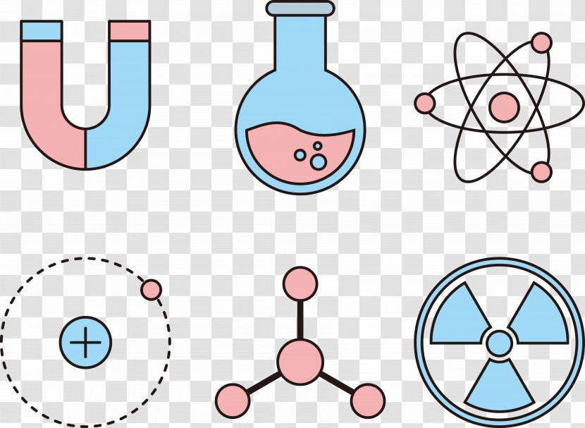 Laboratory Science Research Clip Art - Cartoon - Molecular Transparent PNG