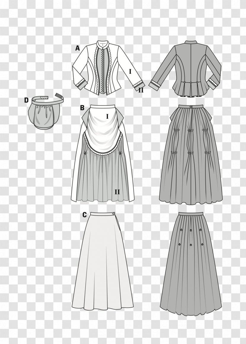 Burda Style Dress Sewing Costume Pattern - Hubert Media - Clothing Transparent PNG