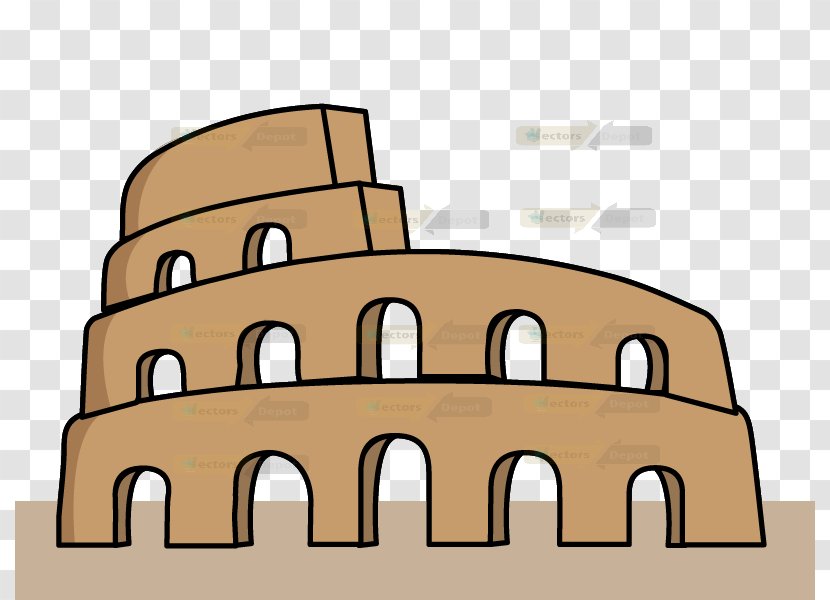 Colosseum Landmark - Cartoon Transparent PNG