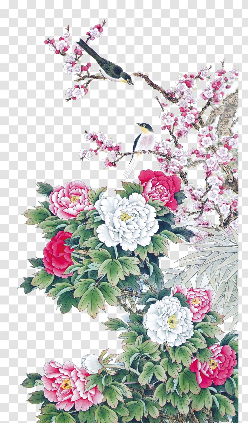Birds In The Branches - Cut Flowers - Petal Transparent PNG