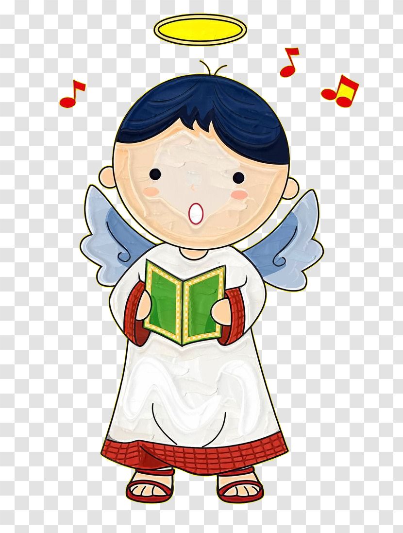 Cartoon Stock Illustration Clip Art - Silhouette - Singing Angel Transparent PNG