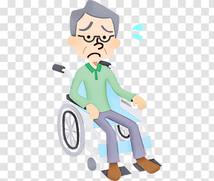 Cartoon Wheelchair Transparent PNG