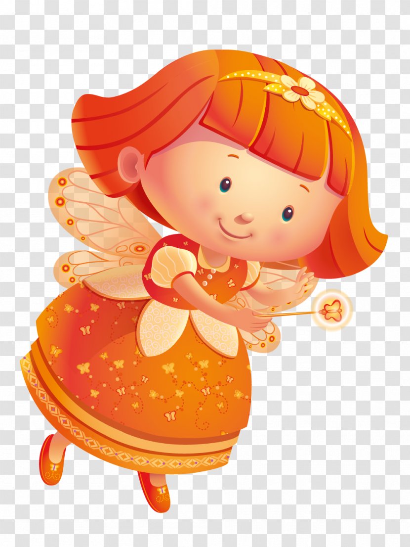 Fairy Orange Cartoon In The Middle Of Difficulty Lies Opportunity. Silhouette - Lights Transparent PNG
