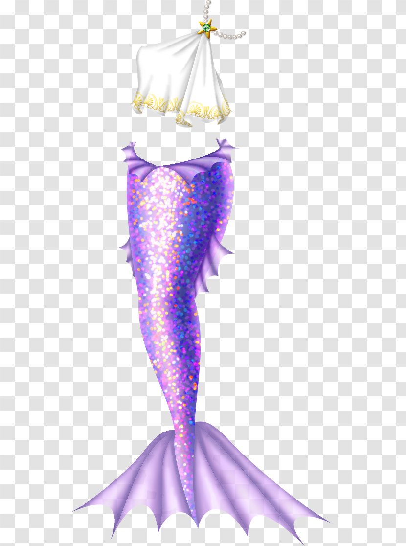 Mermaid Paper Drawing Doll Legendary Creature - Lavender Transparent PNG