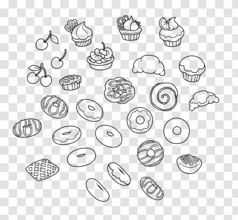Line Point Sketch - Jewellery - Pastry Transparent PNG