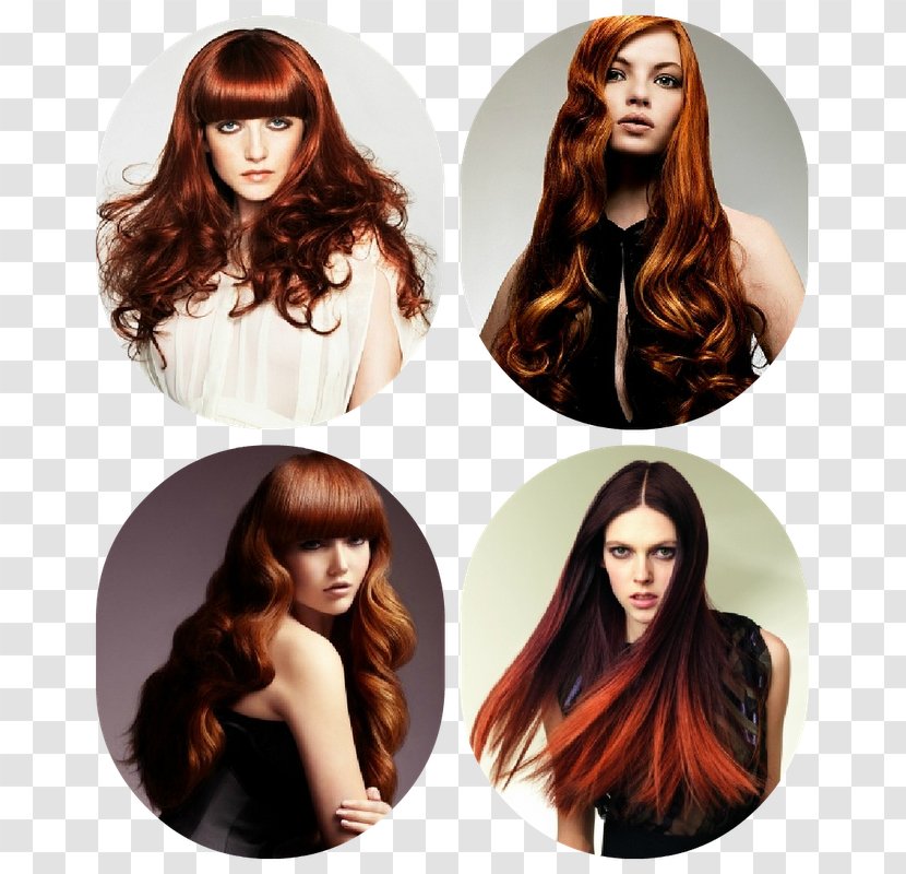 Human Hair Color Red Iron Hairstyle - Long Transparent PNG