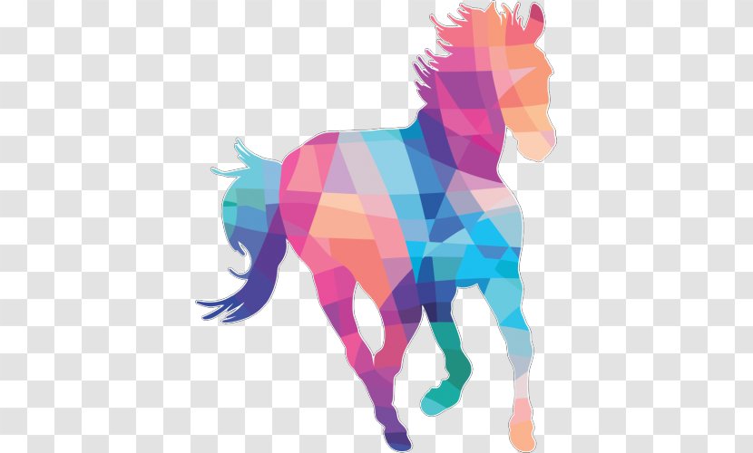 Horse Geometric Shape - Magenta Transparent PNG