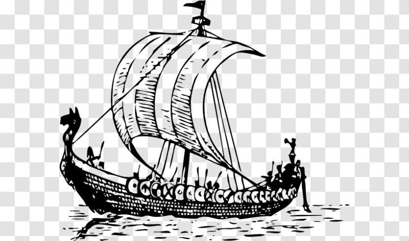 Viking Ships White Ship Clip Art - Caravel Transparent PNG