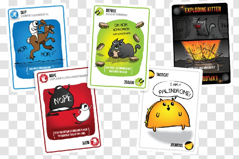 Exploding Kittens Card Game Brand - Playing - Kitten Transparent PNG