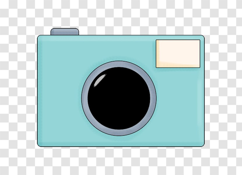 Digital Camera Drawing - Cartoon - Hand-painted Blue Creative Transparent PNG