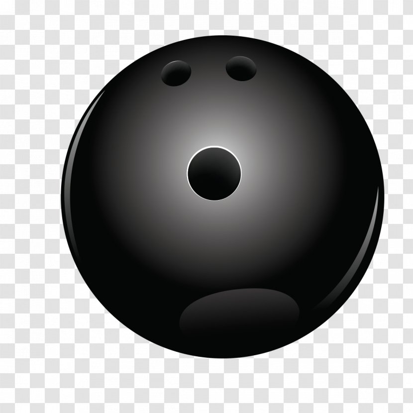 Bowling Ball Black And White Sphere Angle - Pattern Transparent PNG