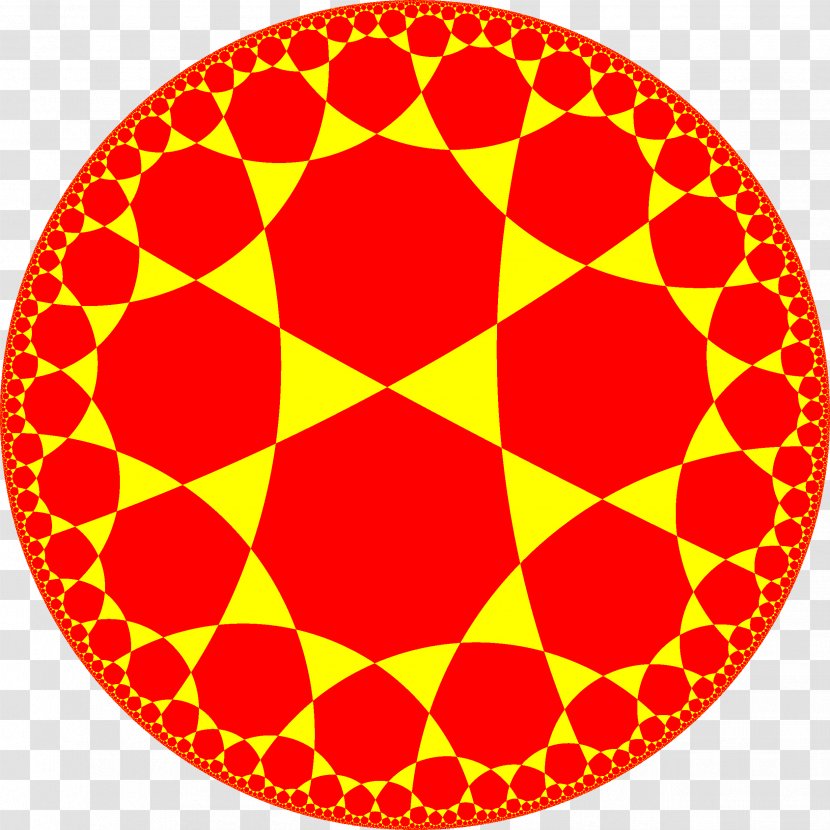Tessellation Hyperbolic Geometry Uniform Tilings In Plane Euclidean By Convex Regular Polygons Symmetry - Circle Transparent PNG