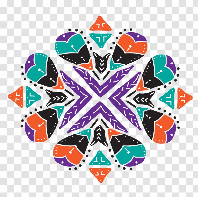 Shape Euclidean Vector Pattern - Symmetry - Gothic Style Cartoon Color Flower Transparent PNG