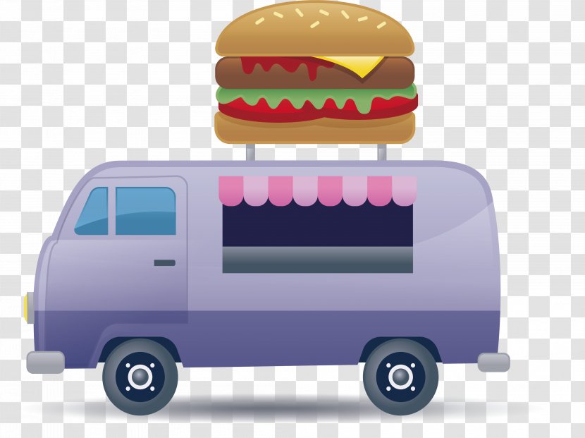 Fast Food Hamburger Hot Dog Beef - Motor Vehicle - Burger Car Transparent PNG