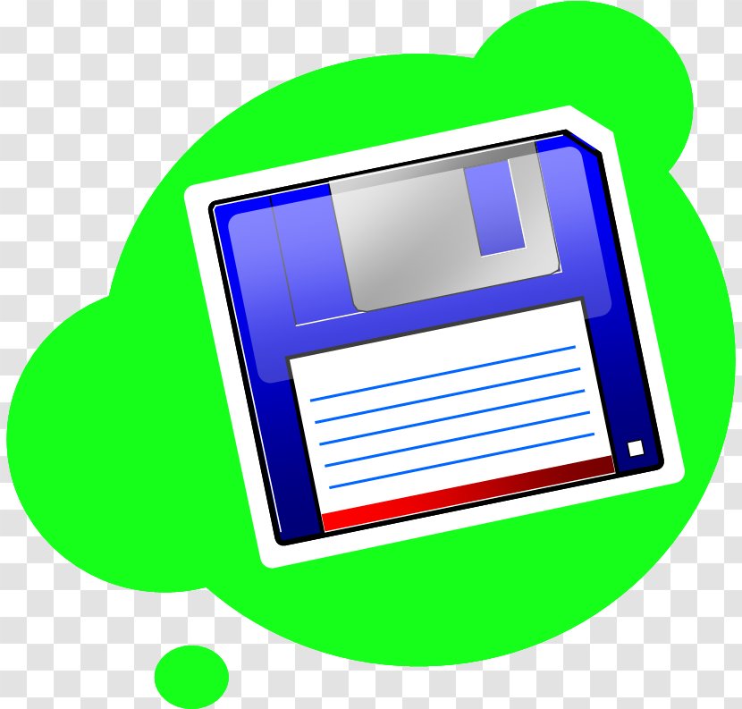 Art Green Floppy Disk Blue - Bubble Transparent PNG