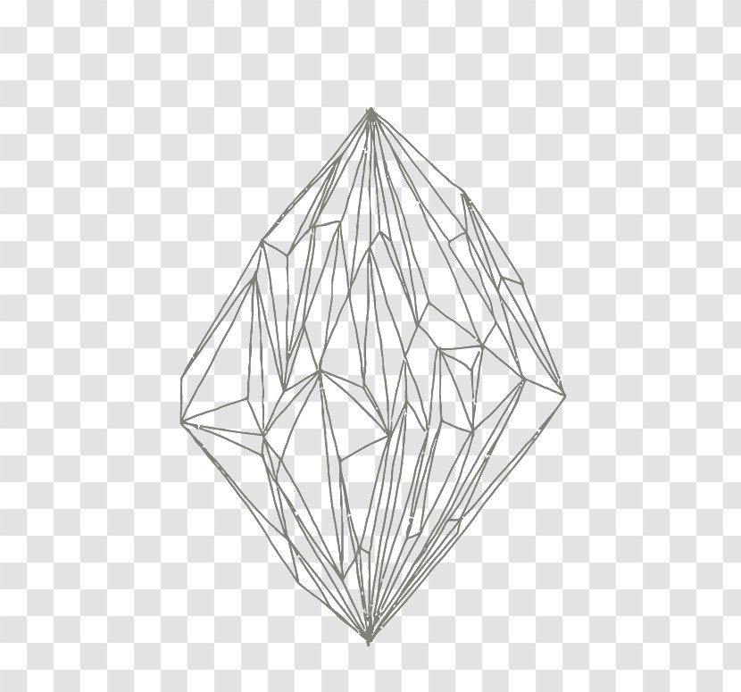 Diamonds Drawing Black And White Pattern - Symmetry - Diamond Transparent PNG