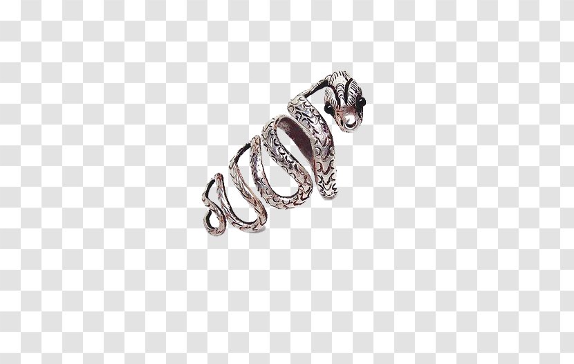 Snake Earring Jewellery Sterling Silver - Creative Serpentine Ring Transparent PNG