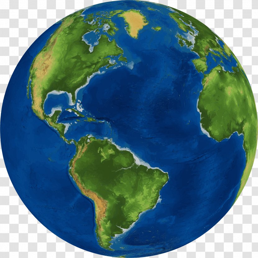 Globe Earth World Map Image - Physische Karte Transparent PNG