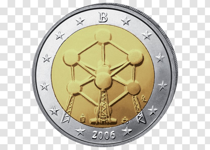 2 Euro Commemorative Coins Coin Belgium Transparent PNG