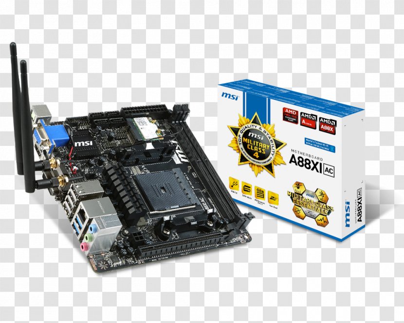 Mini-ITX Motherboard MSI Socket FM2+ - Computer Hardware Transparent PNG