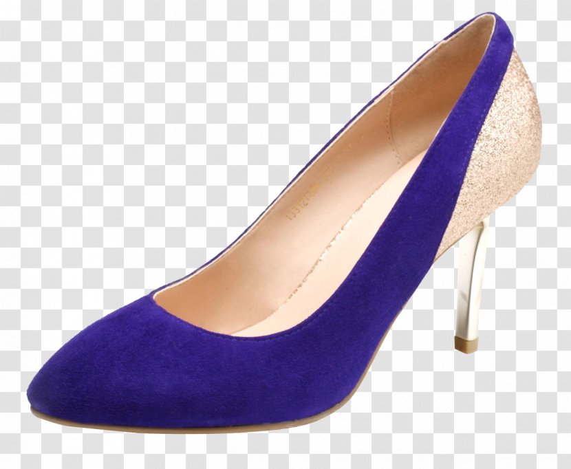 Purple High-heeled Footwear Shoe Blue - Heel - Suede High Heels Transparent PNG