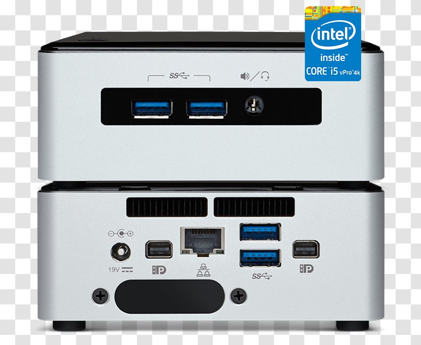 Intel Core I5 Next Unit Of Computing Barebone Mini PC NUC - Usb Headset Jack Transparent PNG