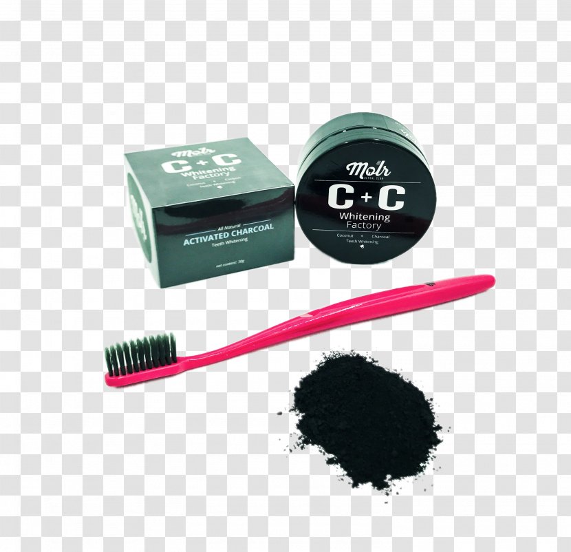 Cosmetics Tooth Whitening Toothbrush Makeup Brush - Human - Charcoal Powder Transparent PNG