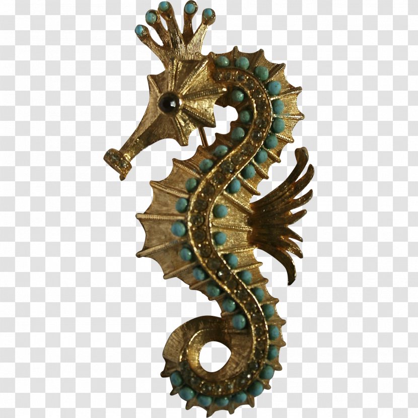 Jewellery Brooch Crowned Seahorse Gemstone Transparent PNG