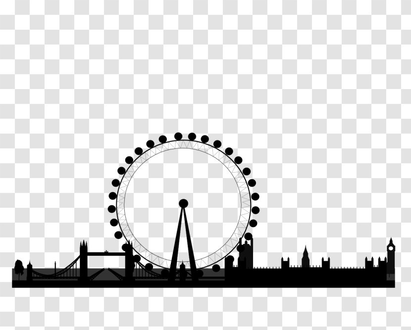 London Eye Big Ben Palace Of Westminster Clip Art Vector Graphics - Area Transparent PNG