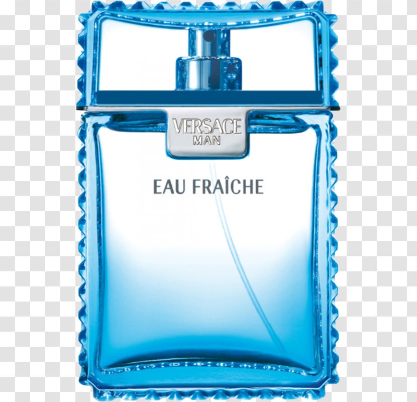 Versace Man Eau Fraiche De Toilette Perfume Cologne 3.4 Oz EDT Spray For Men - Blue Transparent PNG