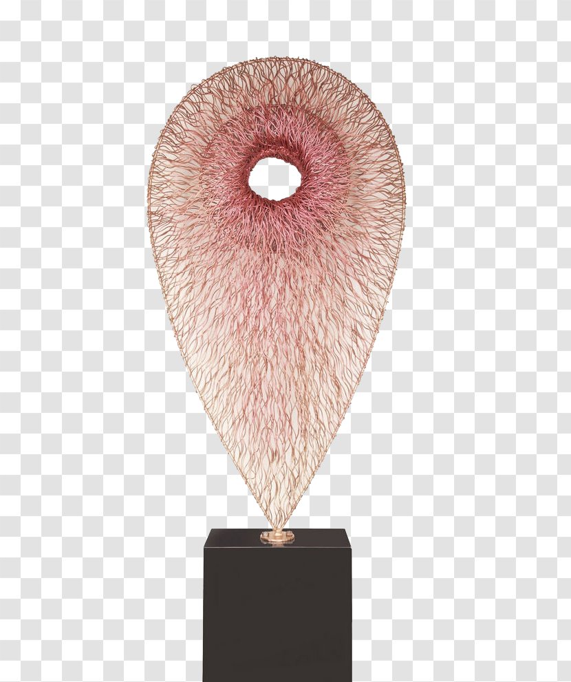 Pink Sculpture Art - Fur - Gradient Rain Table Lamp Transparent PNG