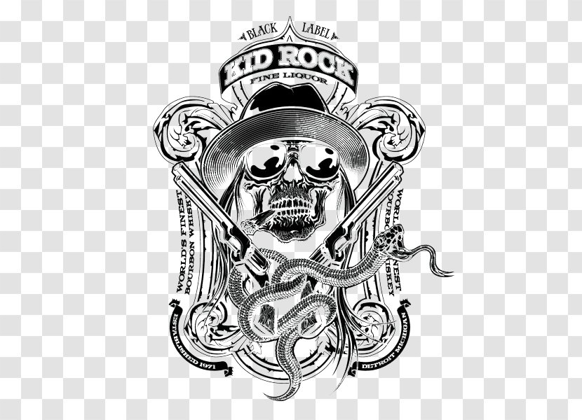 Black And White Skull Illustration - Badge Illustrations Transparent PNG