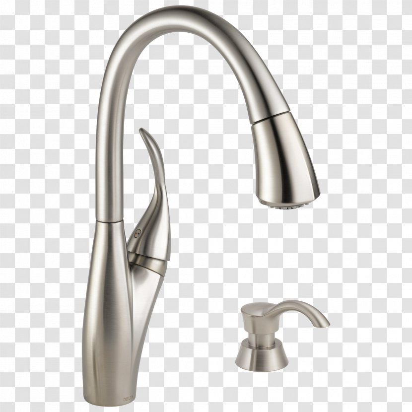 Faucet Handles & Controls Delta 9178 Leland Single Handle Pull Down Kitchen Direct Stainless Steel - Wayfair Transparent PNG
