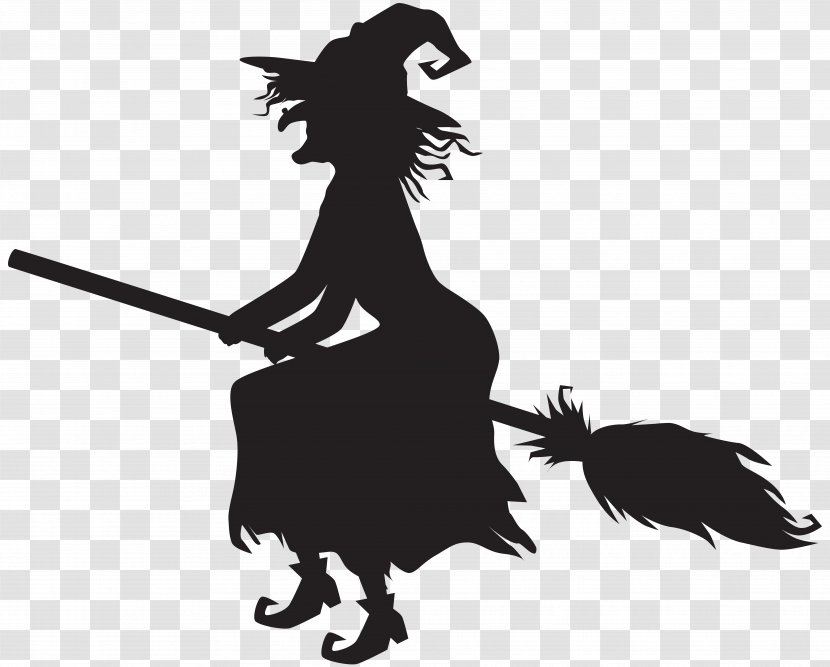 Halloween Clip Art - Witchcraft - Witch And Broom Image Transparent PNG