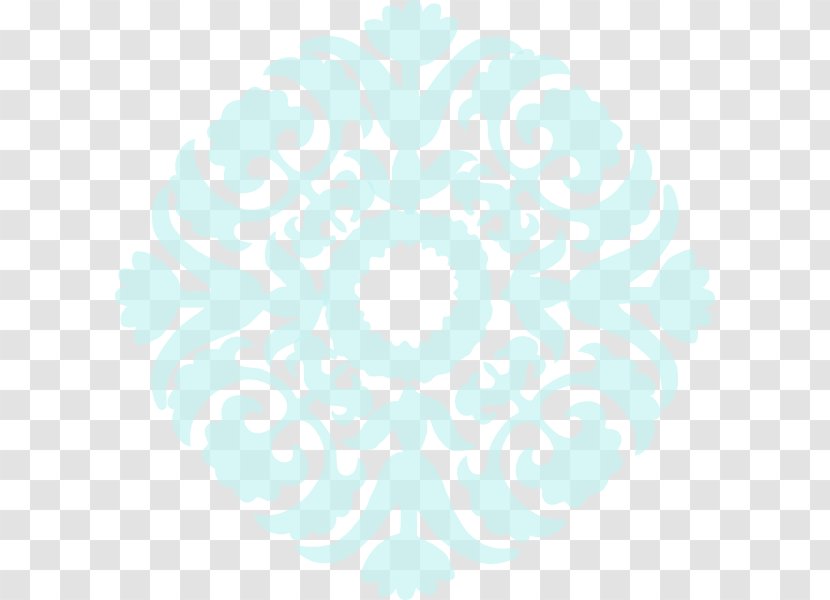 Blue Damask Flower Clip Art - Symmetry Transparent PNG