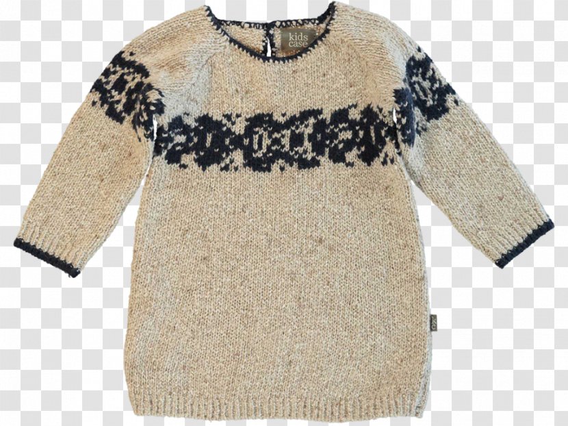 Sleeve Beige Sweater Wool - Bluza Off White Transparent PNG