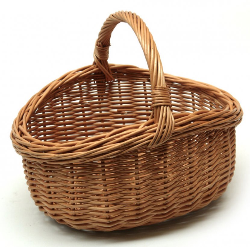 Wicker Basket Rattan Handle Cane - Storage Transparent PNG
